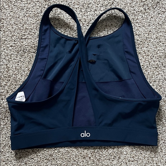 ALO Yoga Other - ALO Yoga Deep Blue Laser Cut Active Top